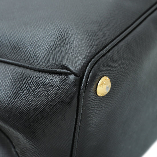 Prada Black Lux Gardener's Large Tote Bag