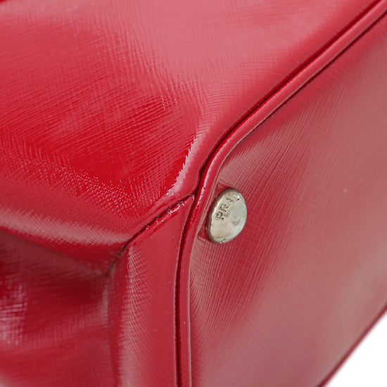 Prada Saffiano Cuir Turnlock Twin Tote - Red Totes, Handbags - PRA840822