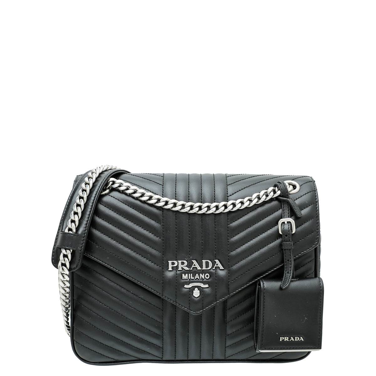 Prada Black Diagramme Shoulder Bag-Prada-THE CLOSET