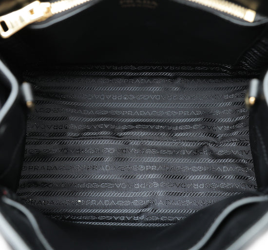 Prada Black Cuir Monochrome Small Tote Bag