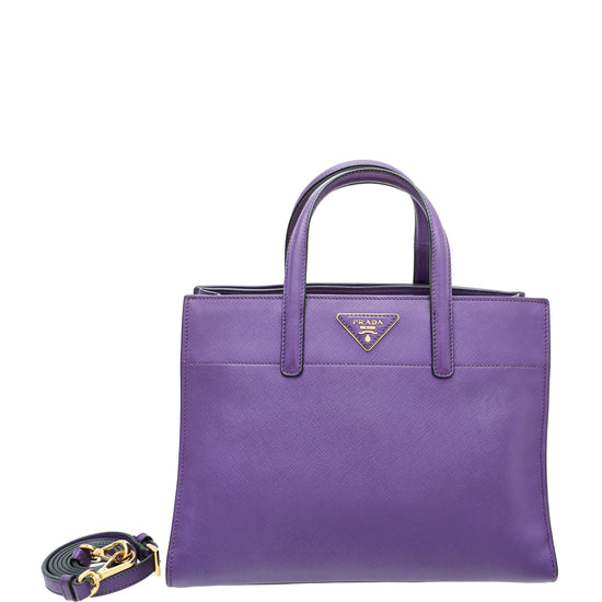 Prada Viola Soft Convertible Tote Bag