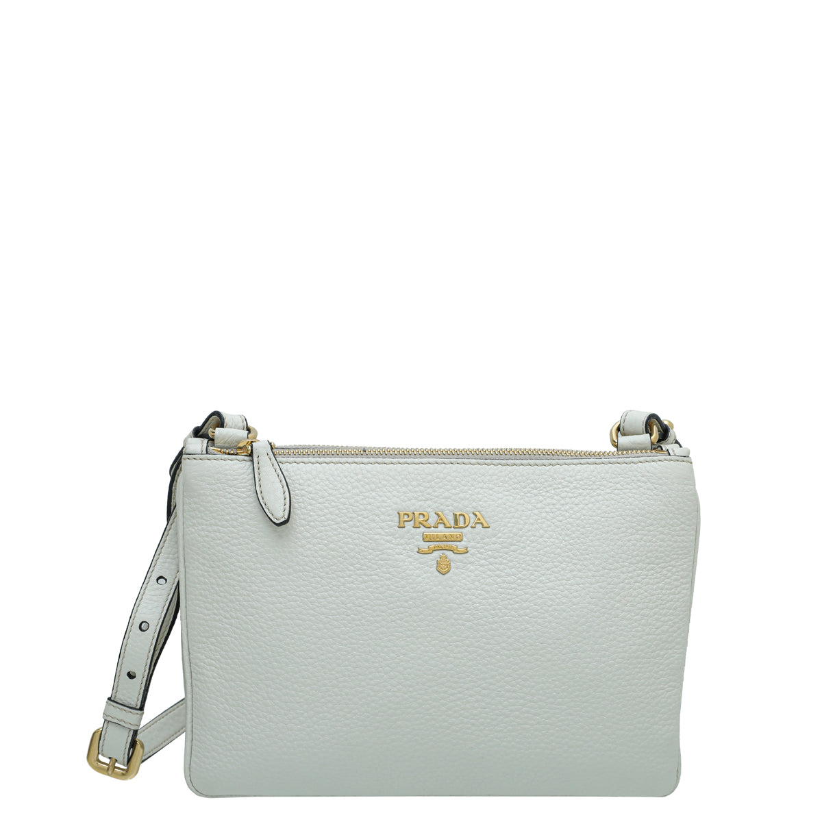 Prada Daino Vitello 2 Zipped Crossbody Bag-Prada-THE CLOSET