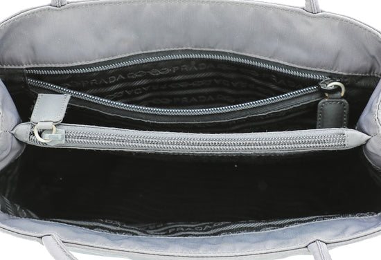 Prada Grey Tessuto City Tote Bag