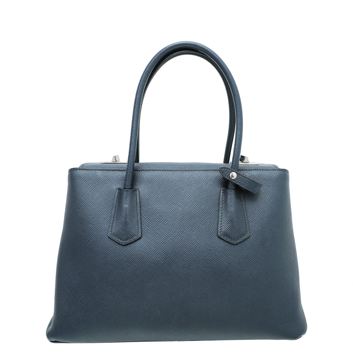Prada Navy Cuir Twin Tote Bag-Prada-THE CLOSET