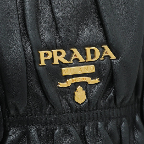 Prada Black Nappa Gaufre Messenger Large Bag