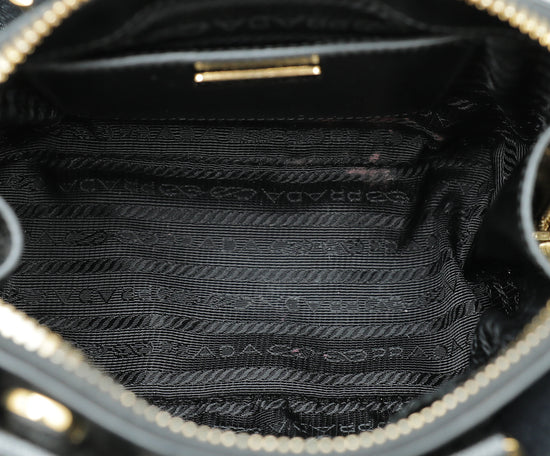 Prada Black Vernice Promenade Micro Bag