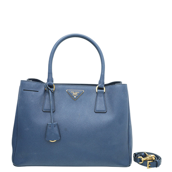Prada Blue Gardener's Lux Small Tote Bag