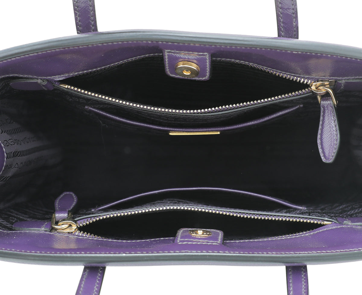 Prada Violet Vernis Parabole Convertible Bag