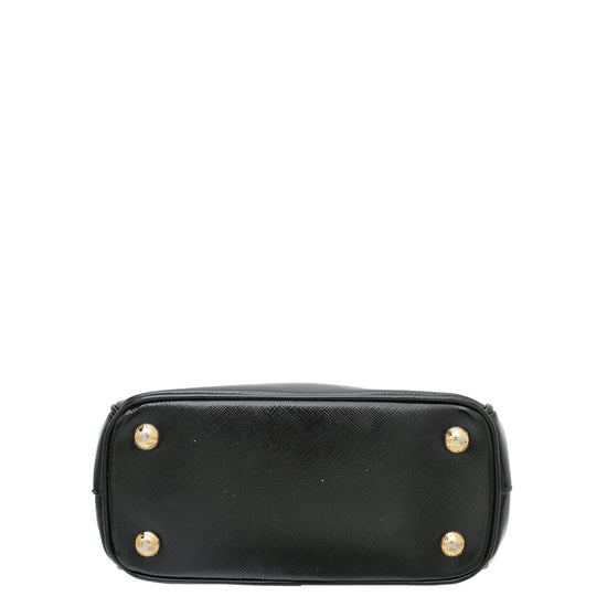 Prada Black Lux Galleria Mini Tote Bag