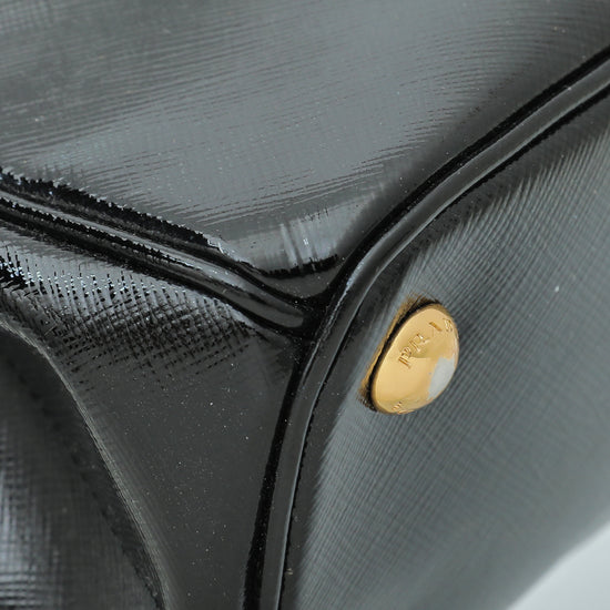 Prada Black Lux Galleria Mini Tote Bag