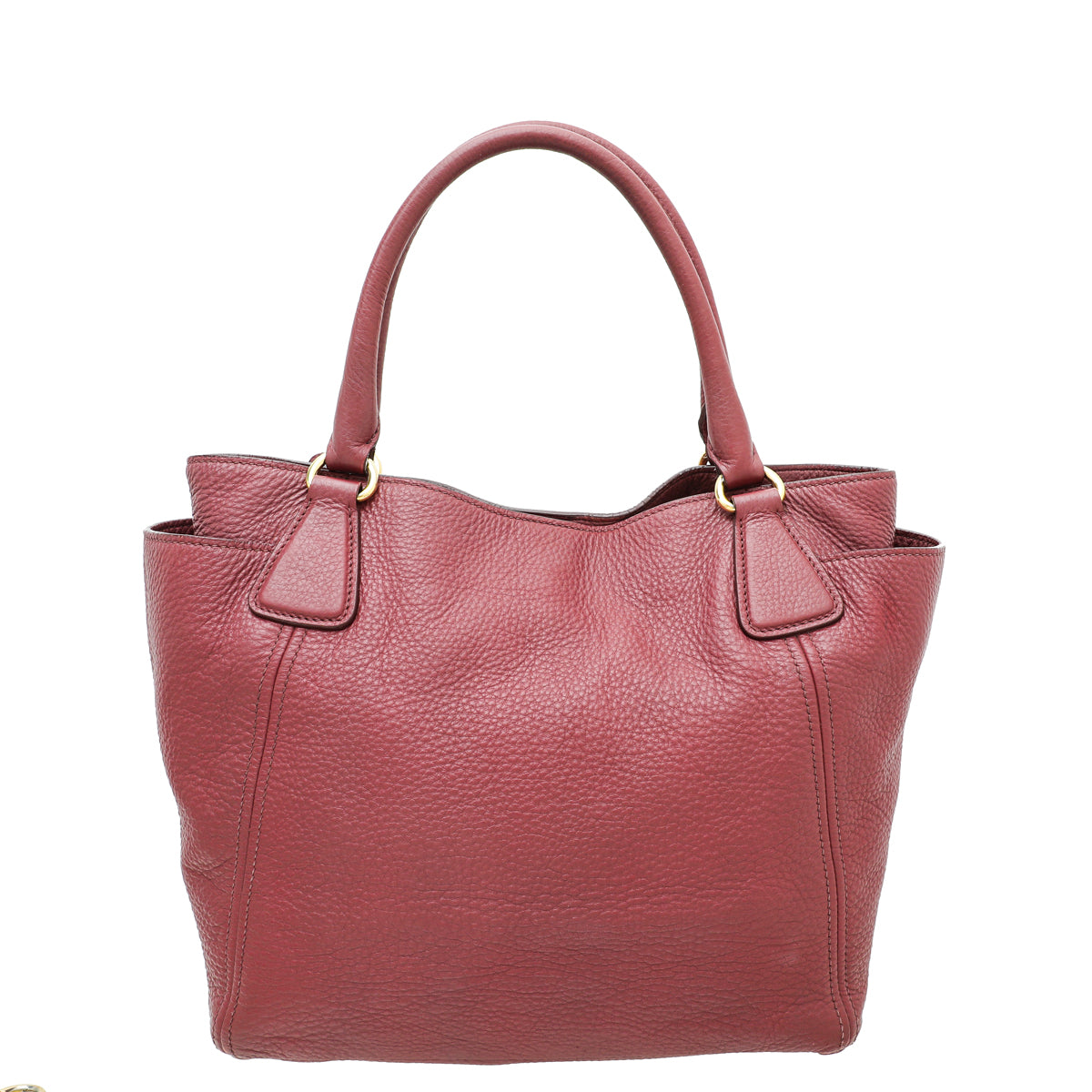 Prada Marron Vitello Daino Tote Handle Bag-Prada-THE CLOSET