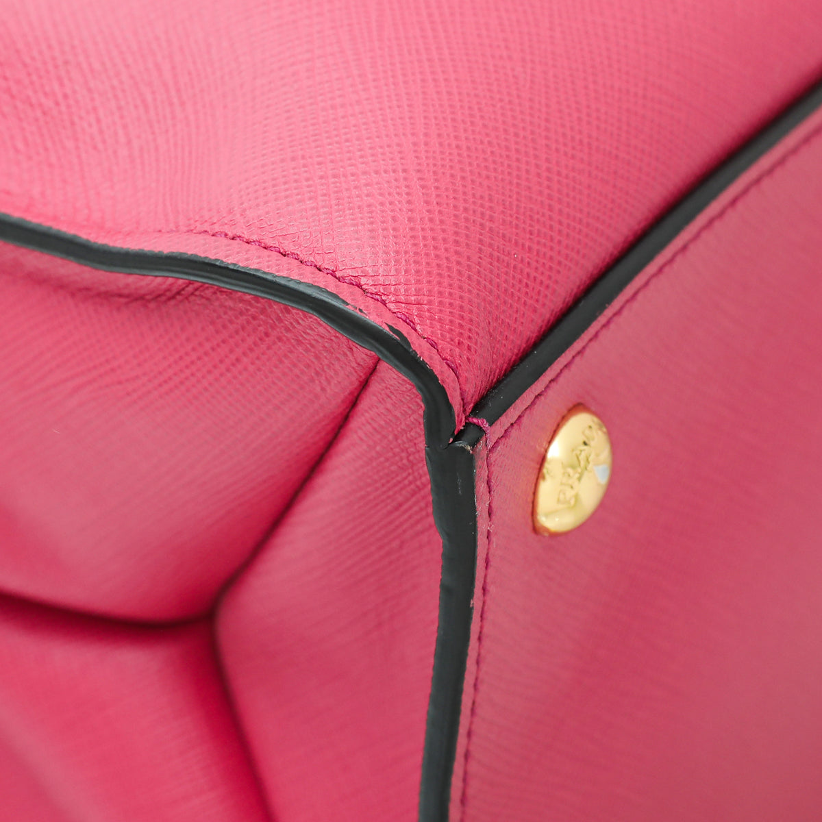 Prada Fuchsia Soft Triple Pocket Tote Bag