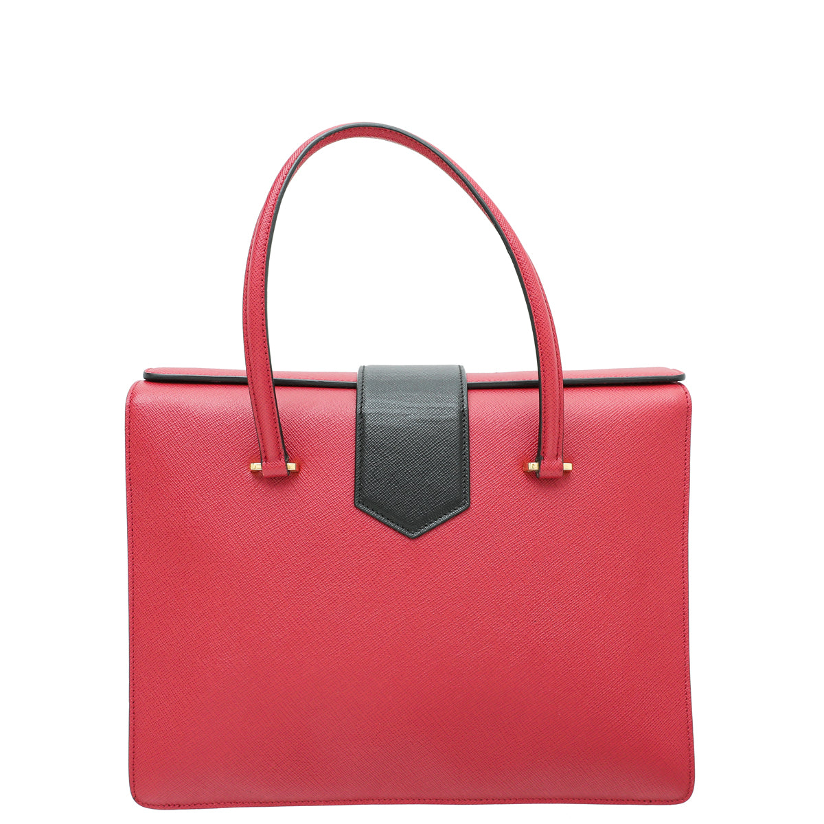 Prada Tricolor Turn Lock Top Handle Tote Bag-Prada-THE CLOSET