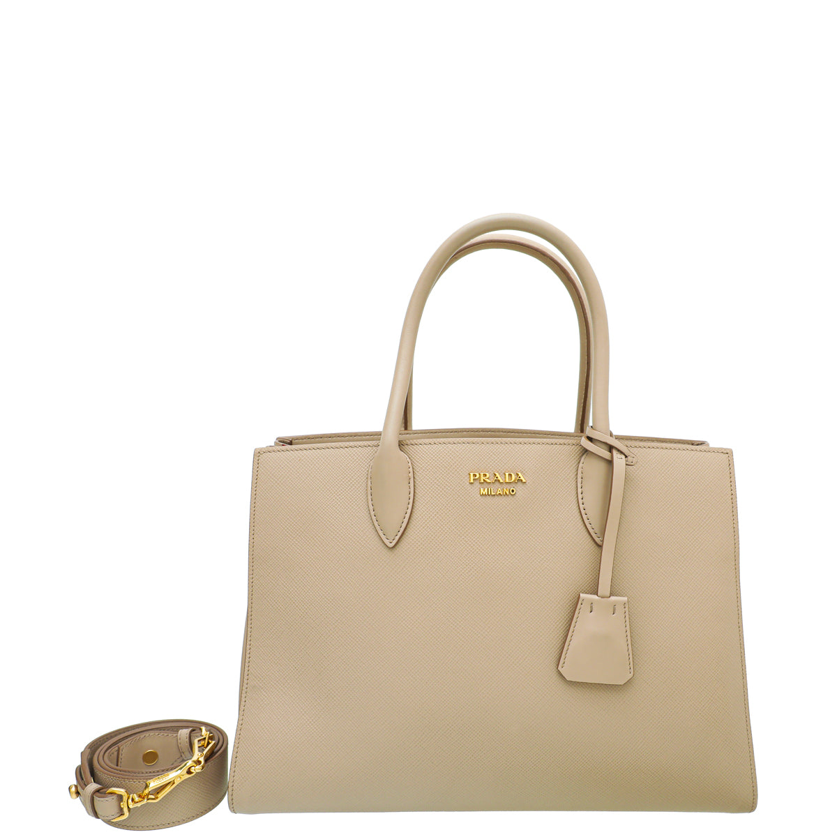 Prada Bicolor Cuir Large Tote Medium Bag-Prada-THE CLOSET