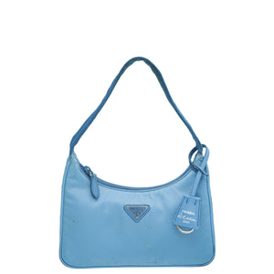 Prada Blue rennylon re-lege 2005 bag mini bage