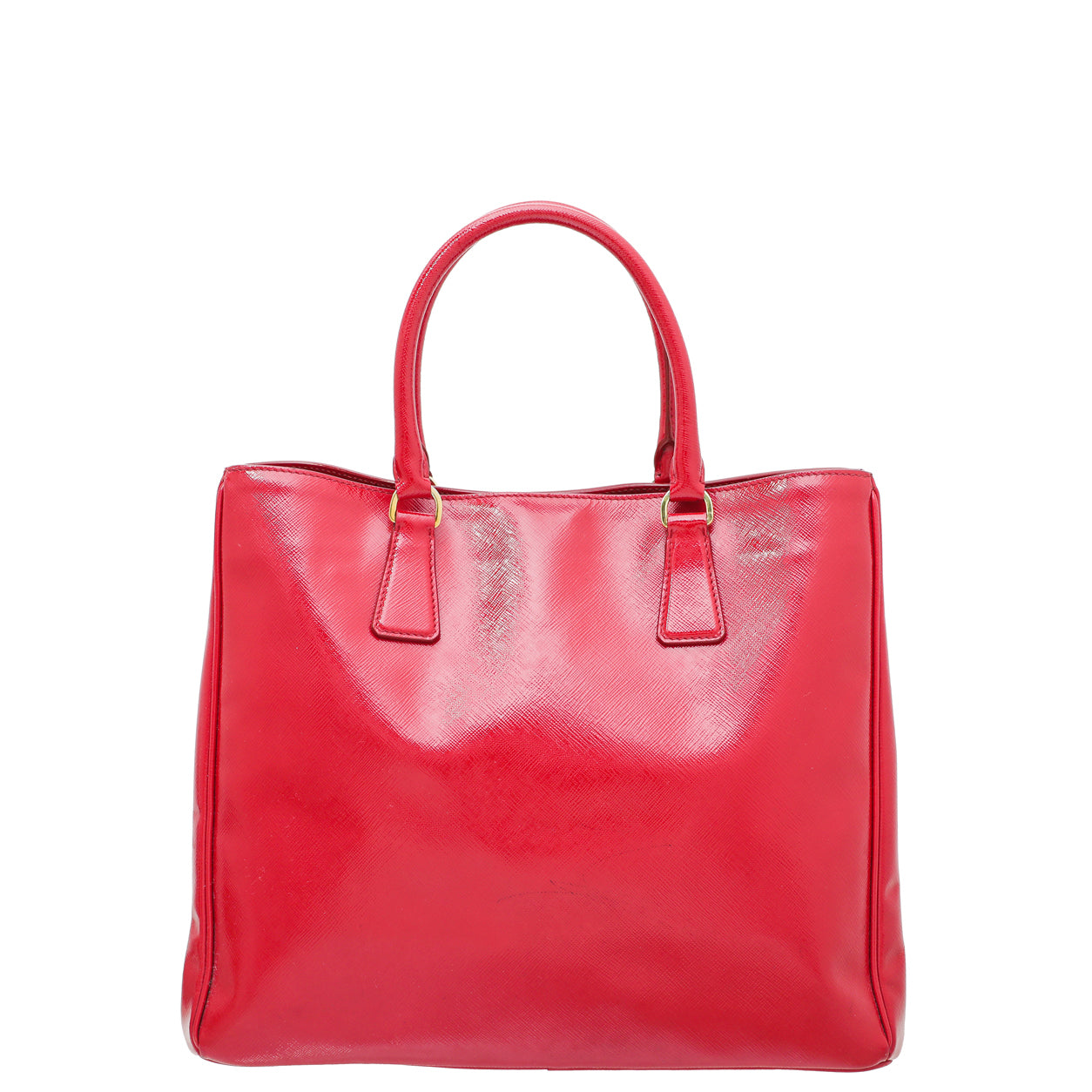 Prada Red Vernice Vertical Tote Bag-Prada-THE CLOSET