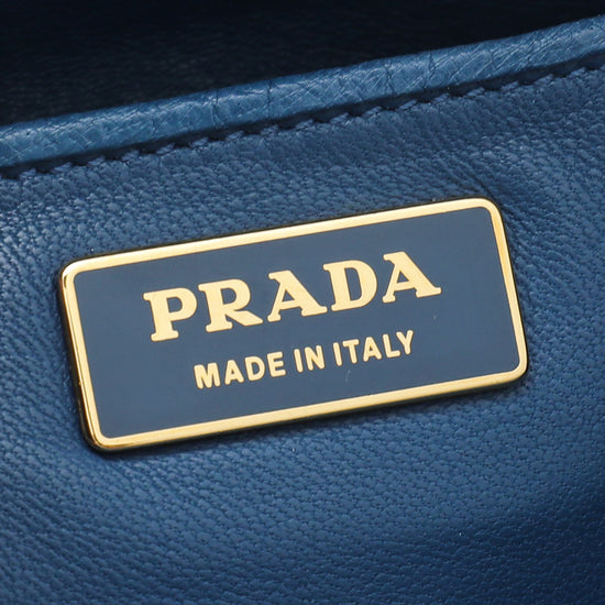 Prada Bag in Voyage Blue Ostrich Leather With Turnlock - RARE Handbag –  Essex Fashion House
