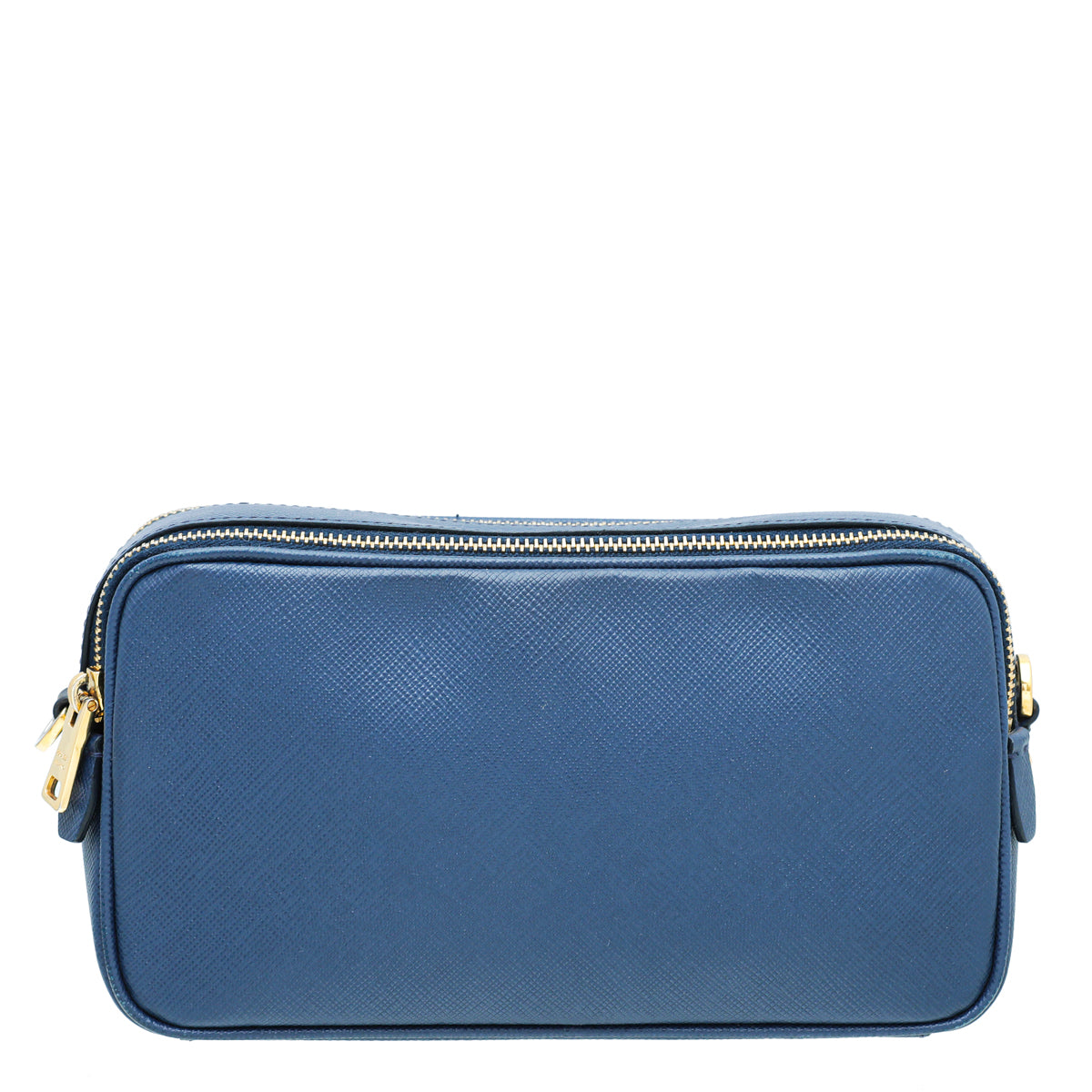 Prada Blue Double Zip Camera Crossbody Bag-Prada-THE CLOSET