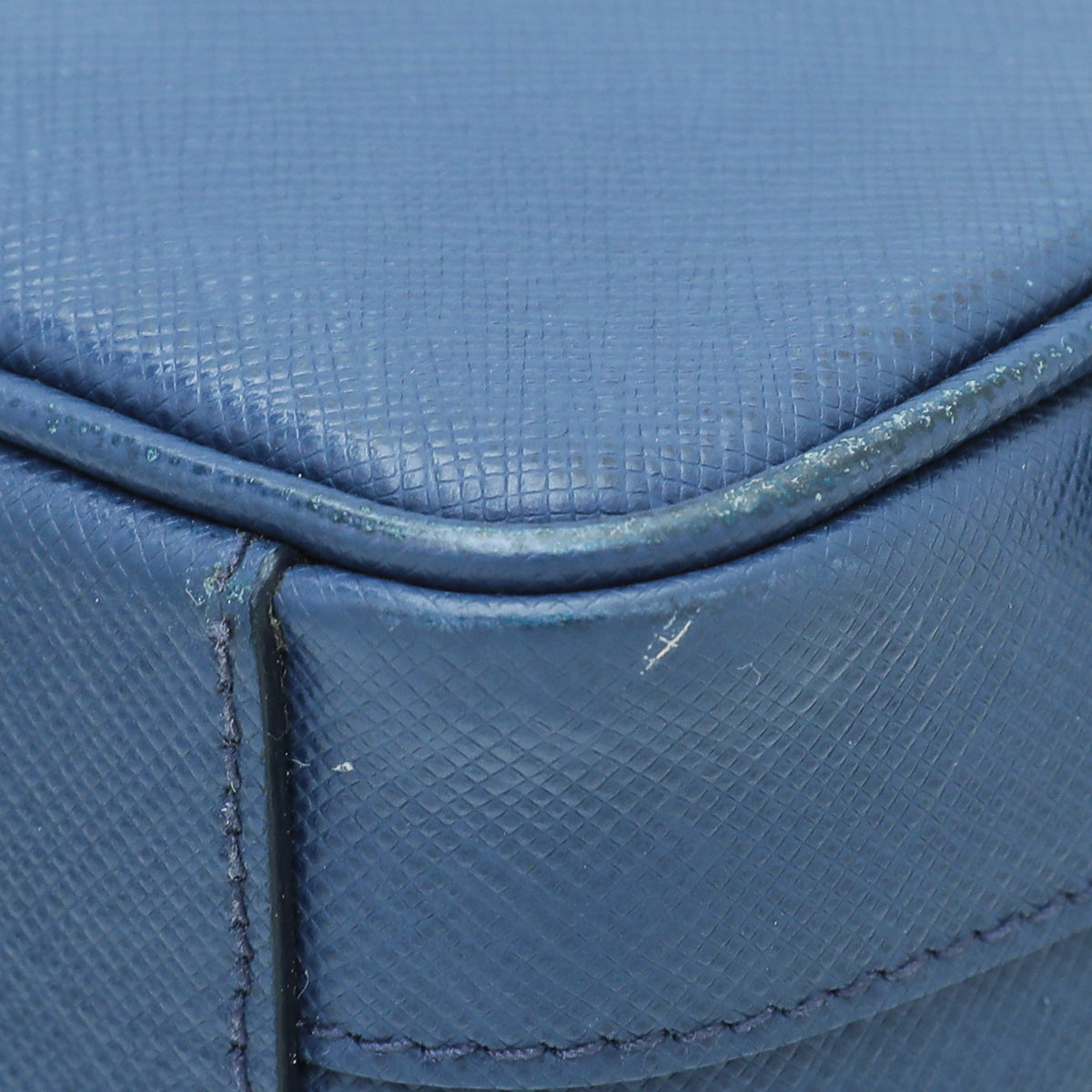 Prada Blue Double Zip Camera Crossbody Bag