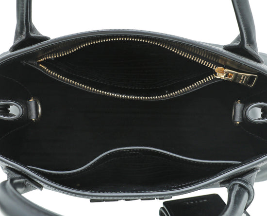 Prada Black Cuir Monochrome Medium Bag