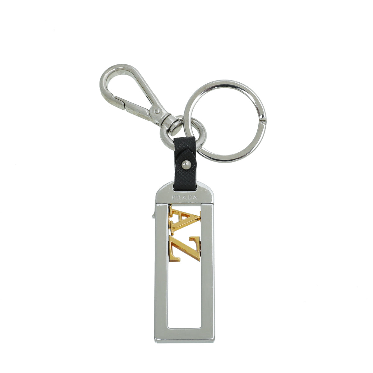 Prada 2 Tone Letter Move Metal Keychain-Prada-THE CLOSET