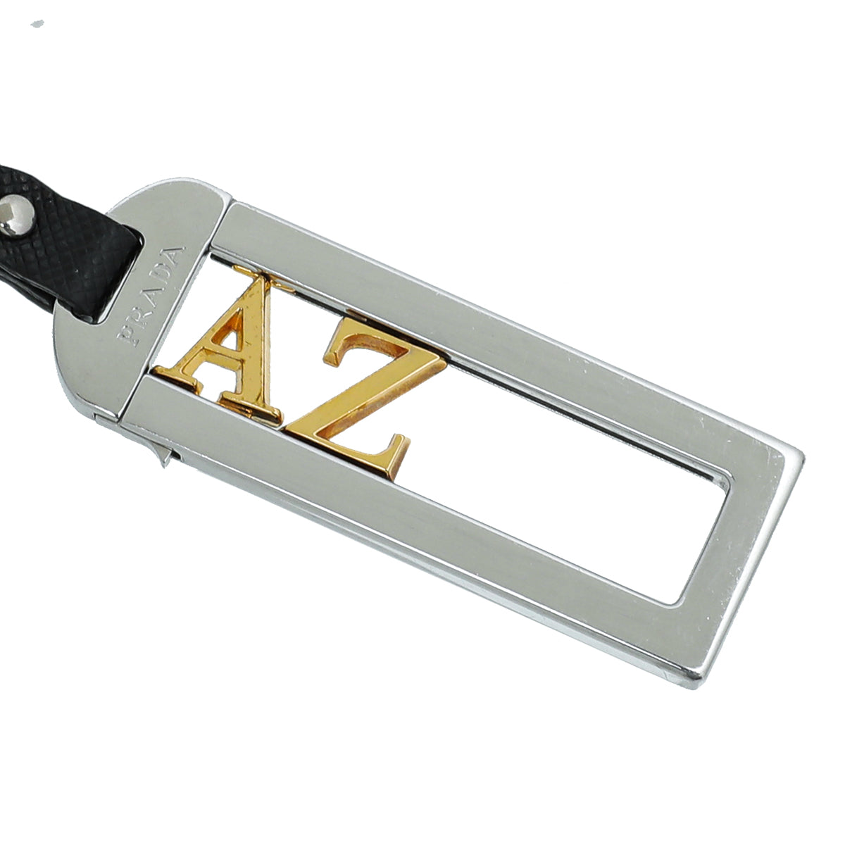 Prada 2 Tone Letter Move Metal Keychain-Prada-THE CLOSET