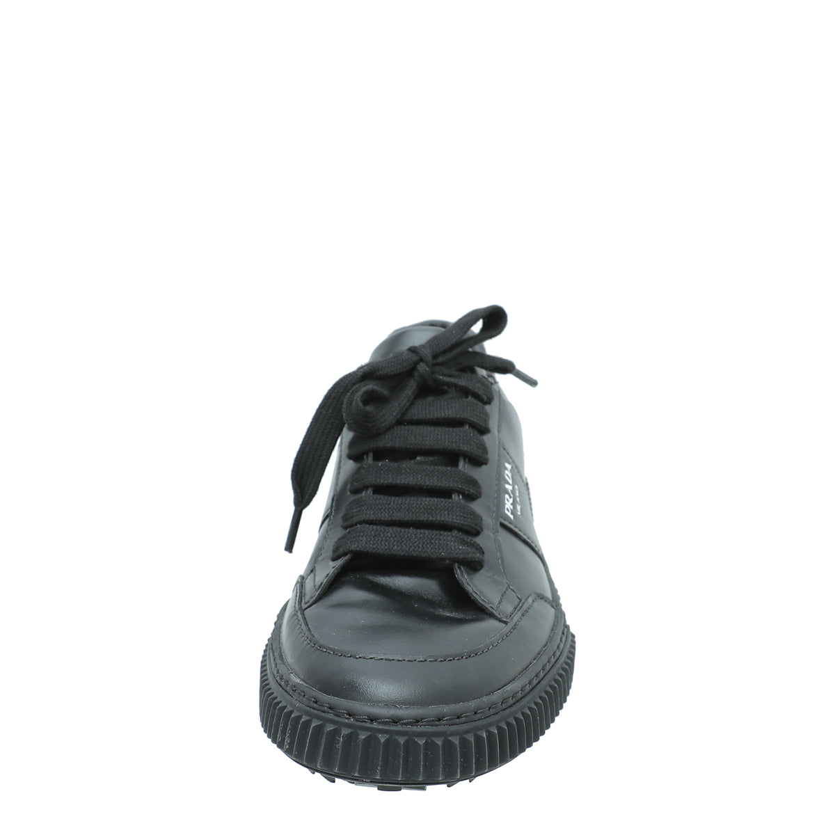Prada Black Lace Up Sneakers 6-Prada-THE CLOSET