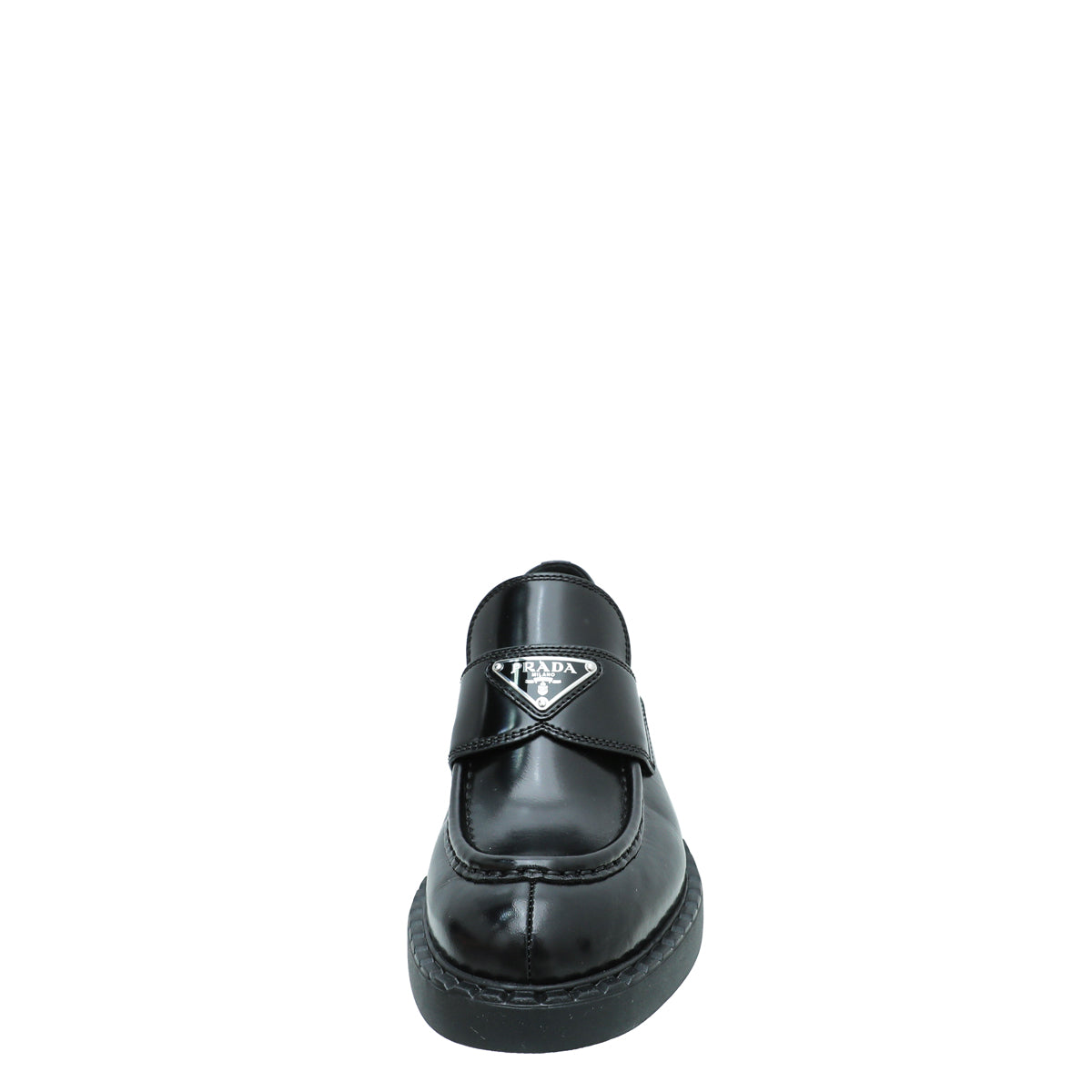 Prada Black Brushed Chocolate Loafers 38-Prada-THE CLOSET