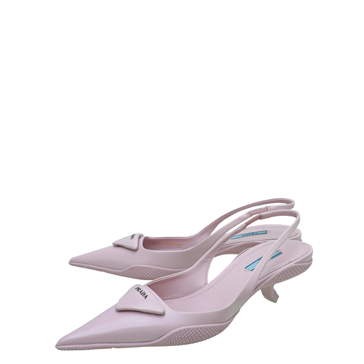 Prada Alabaster Pink Comma Heels Slingback 38-Prada-THE CLOSET