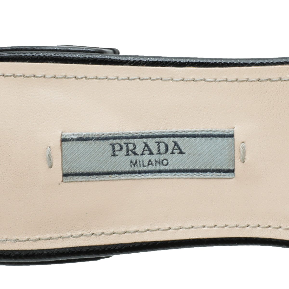 Prada Black Logo Slide Sandals 37