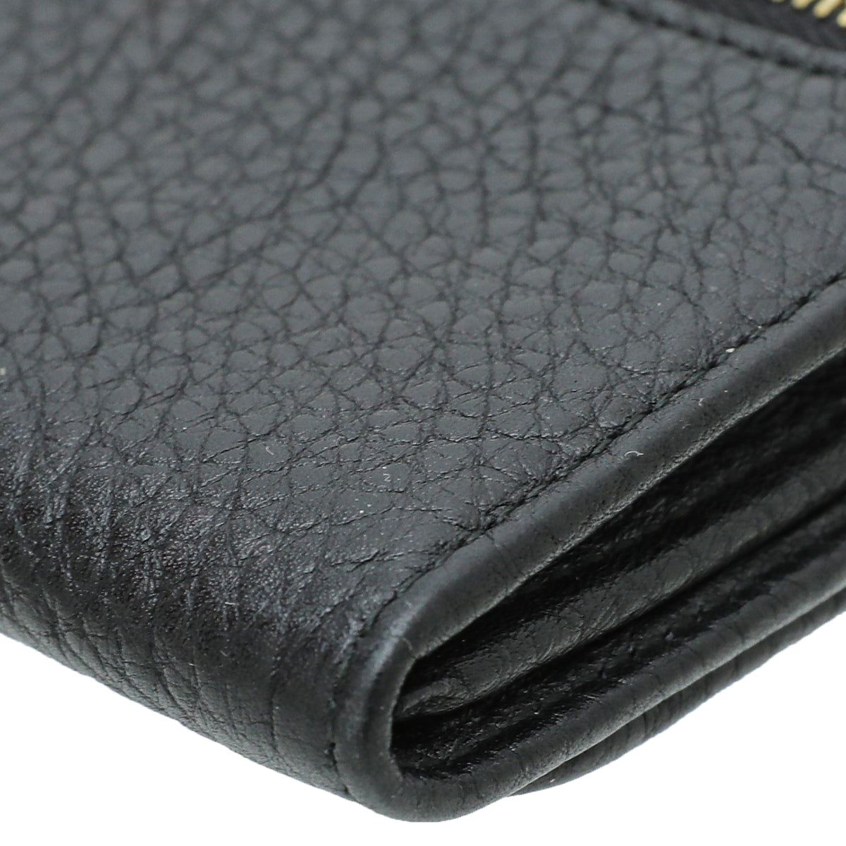 Prada Black Long Flap Wallet