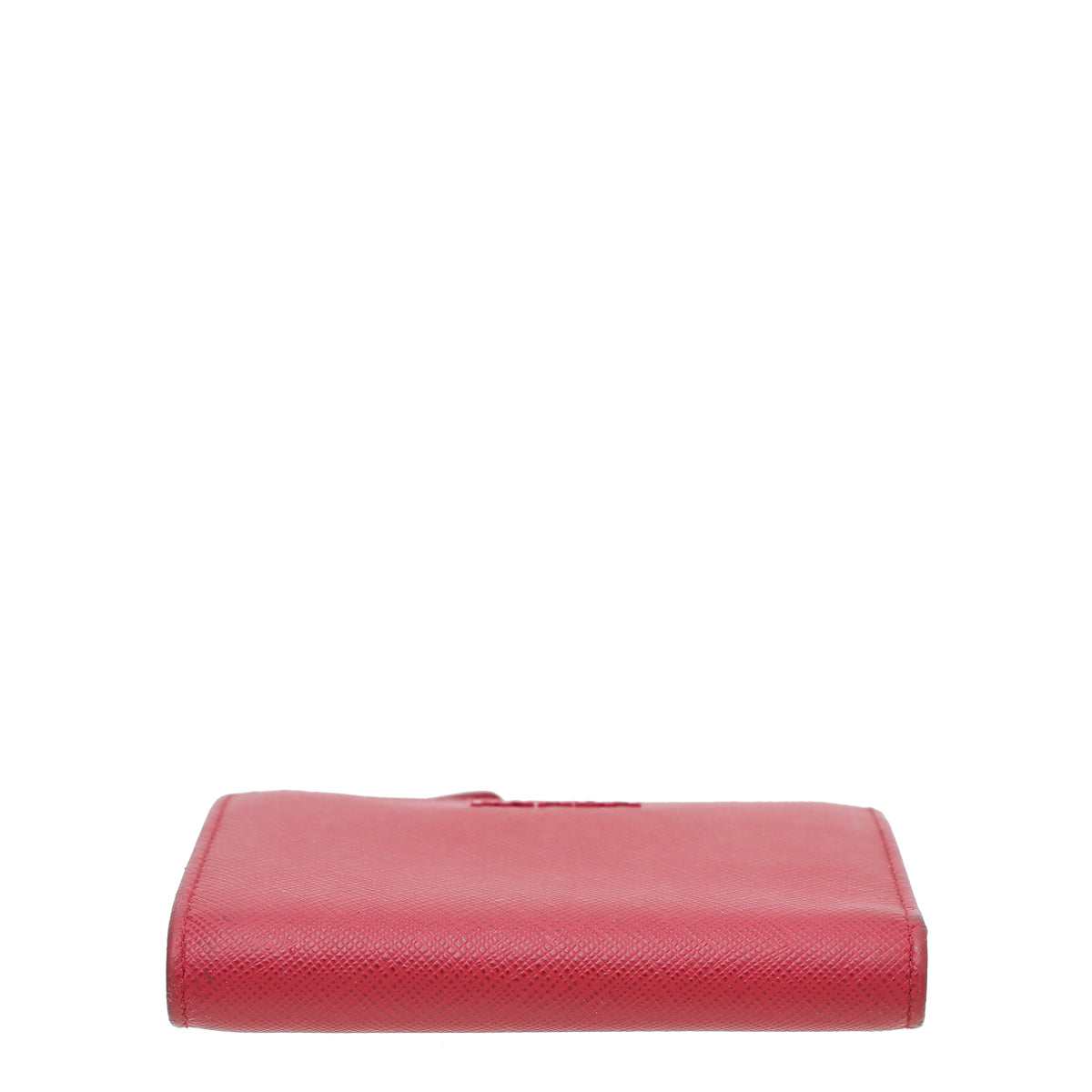 Prada Red Lux Compact Zip Small Wallet