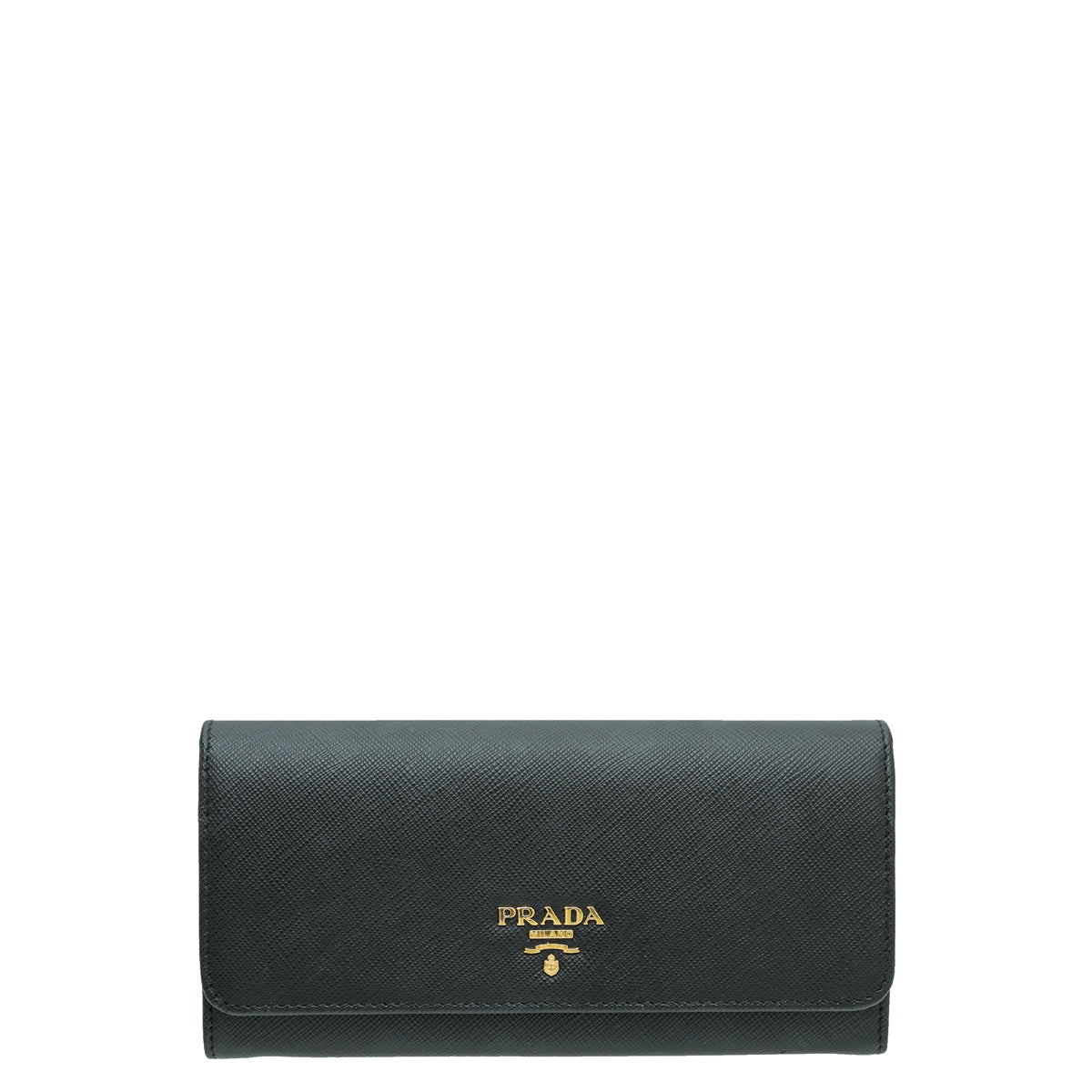 Prada Black Flap Wallet W/ Detachable Card Holder-Prada-THE CLOSET