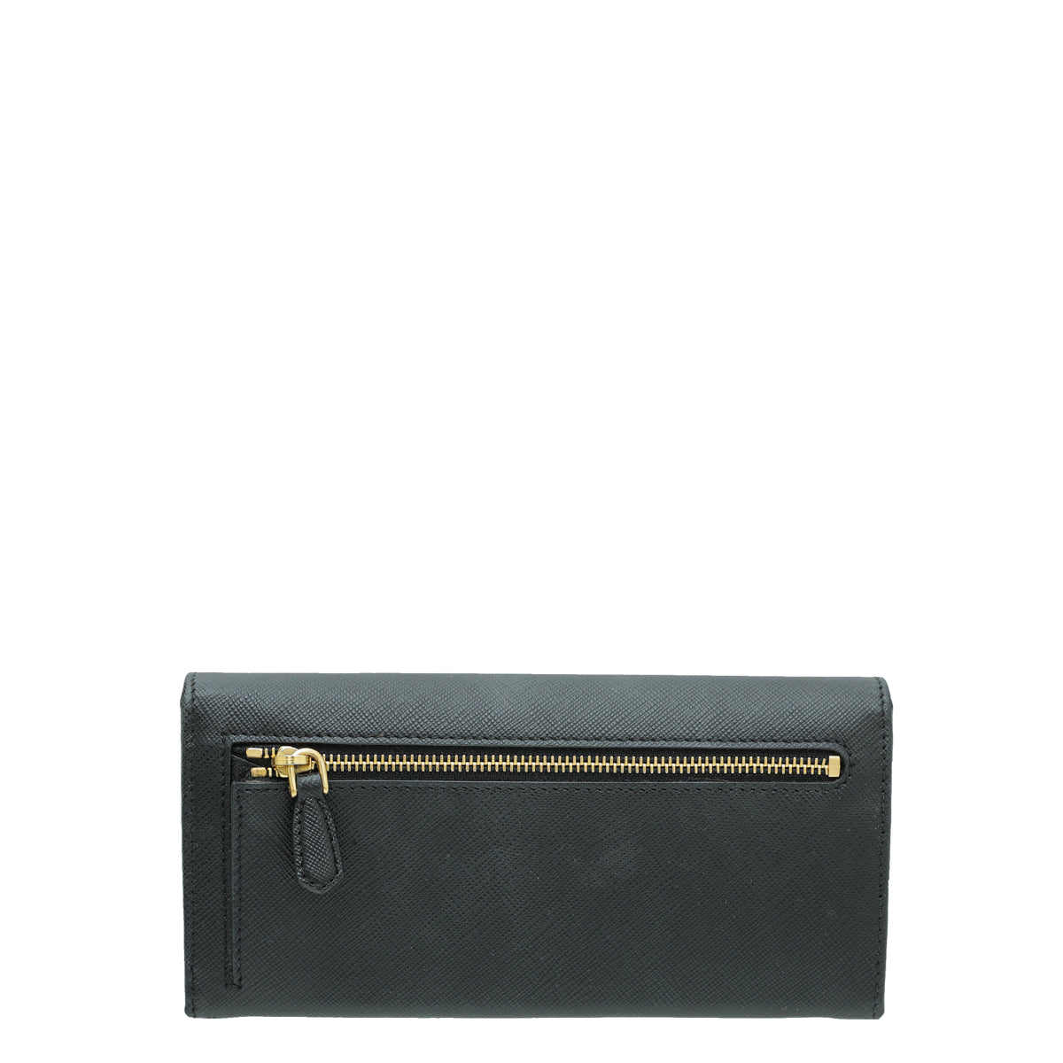 Prada Black Flap Wallet W/ Detachable Card Holder-Prada-THE CLOSET