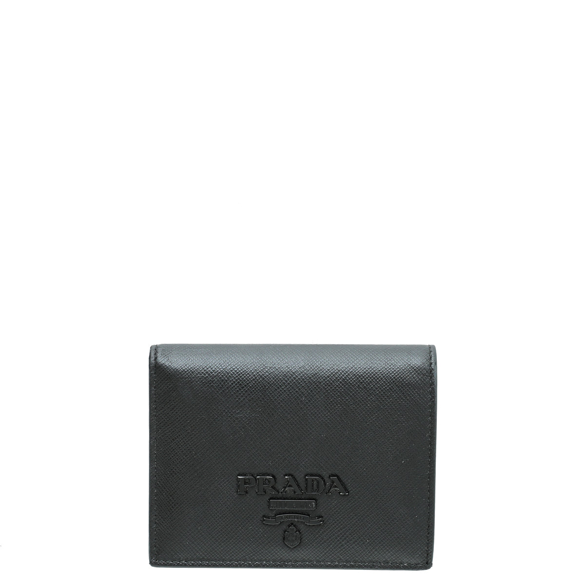 Prada Black Cuir Monochrome Small Wallet-Prada-THE CLOSET