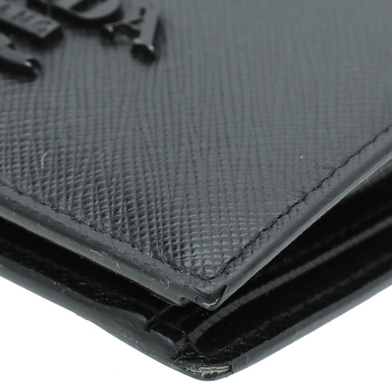 Prada Black Cuir Monochrome Small Wallet