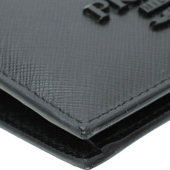 Prada Black Cuir Monochrome Small Wallet