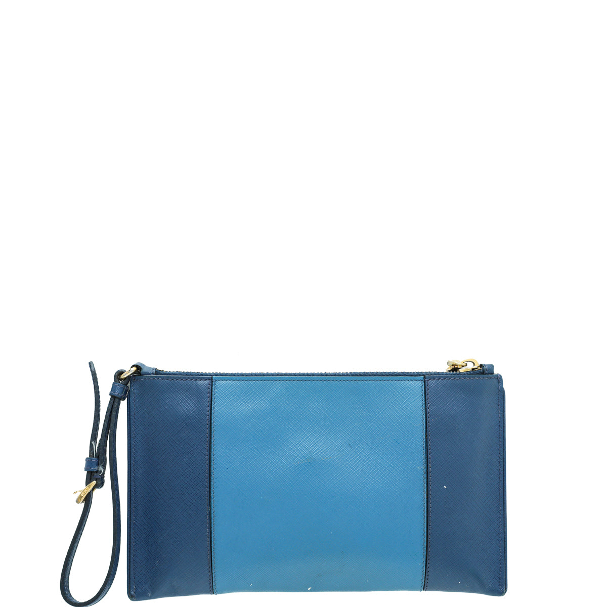 Prada Bicolor Lux Slim Zip Wristlet Pouch-Prada-THE CLOSET
