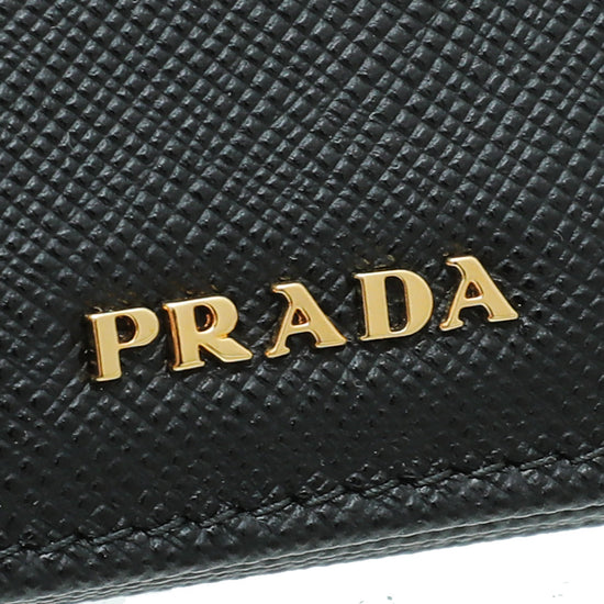 Prada Black 5 Gusset Card Holder