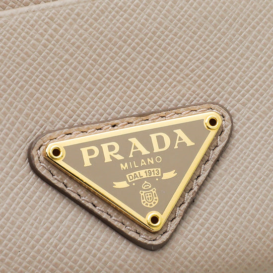 Prada Powder Pink Zipped Card Wallet