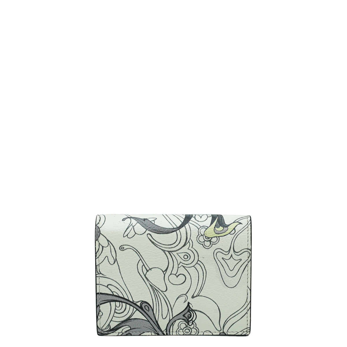 Prada White Multicolor Glace Rabbit Print Bifold Wallet-Prada-THE CLOSET