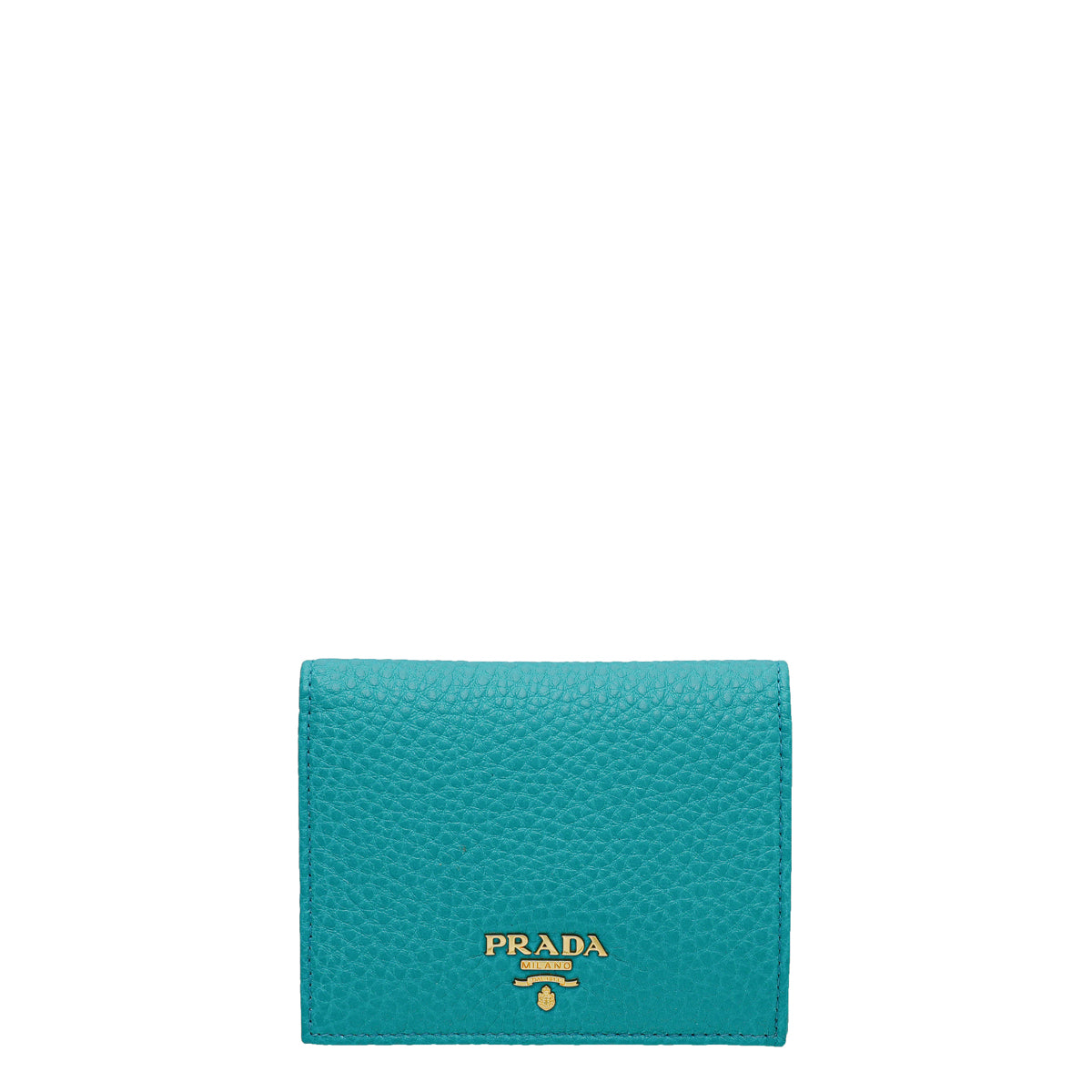 Prada Turquoise Vitello Grain Small Wallet-Prada-THE CLOSET