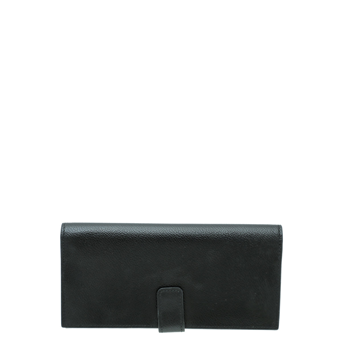 Prada Black Vitello Micro Grain Long Wallet