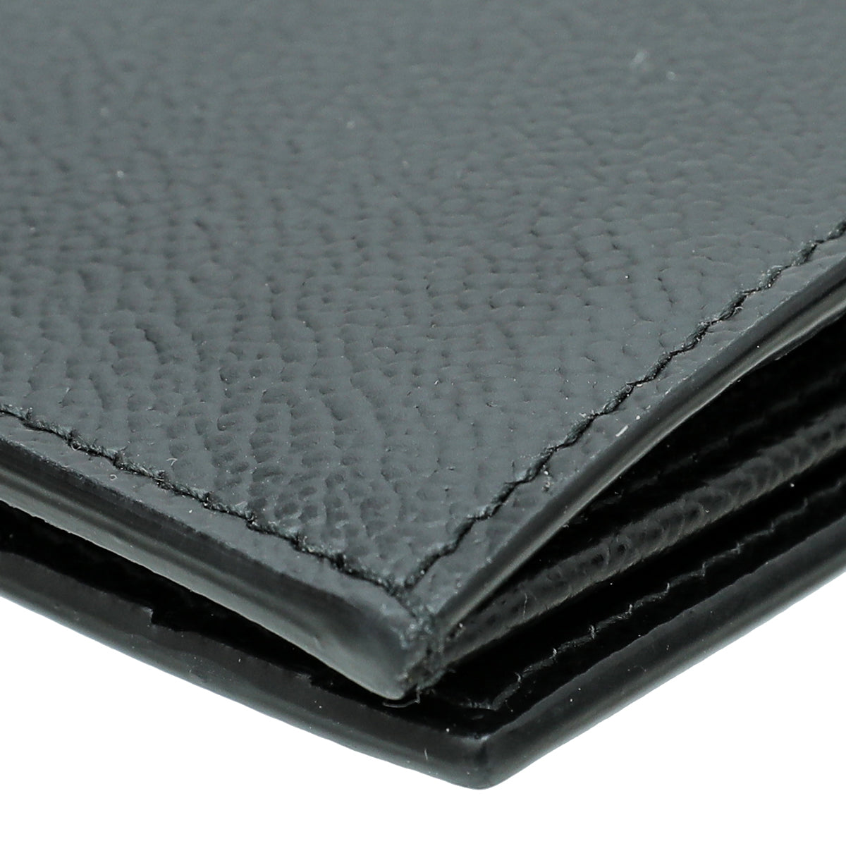 Prada Black Vitello Micro Grain Long Wallet