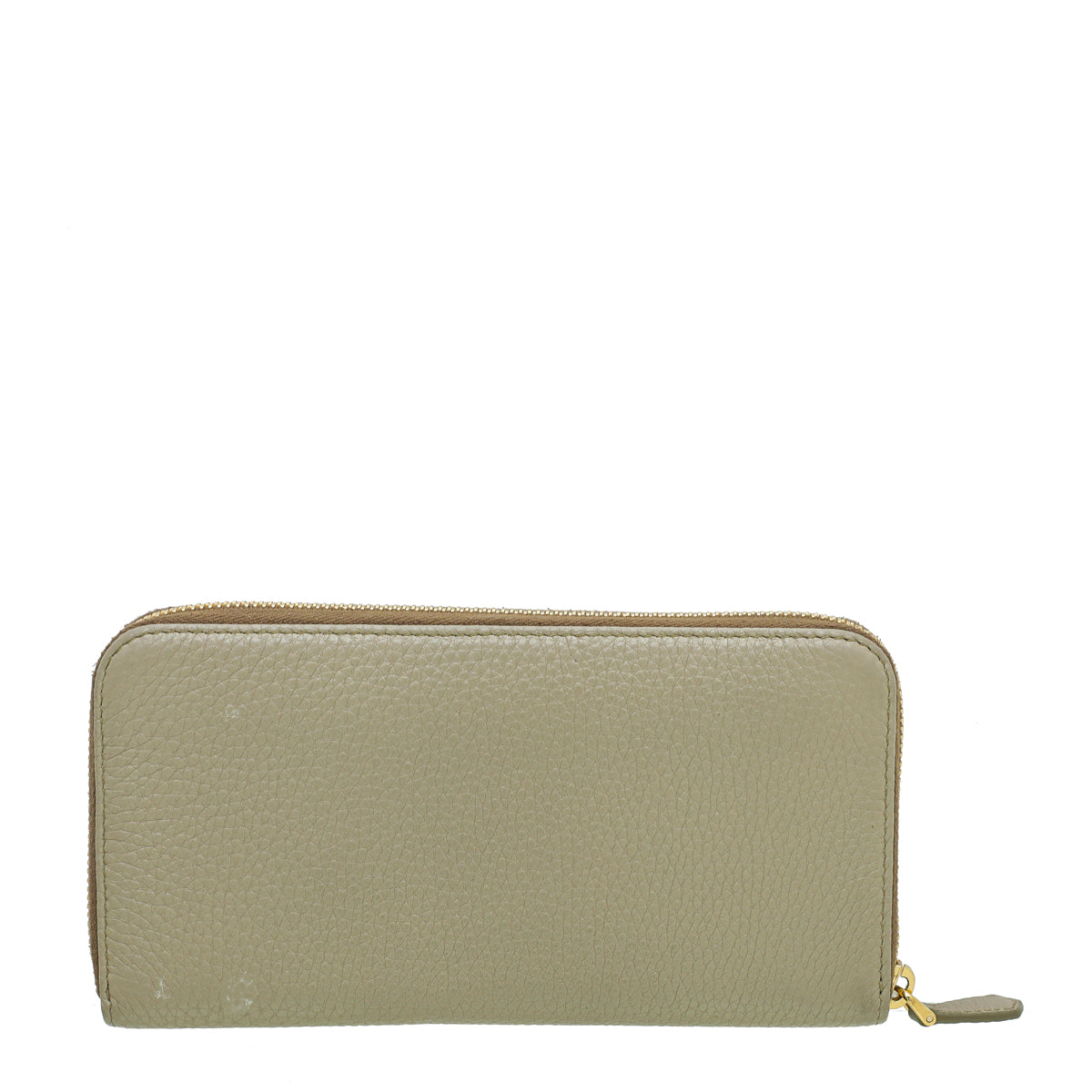 Prada Vitello Beige Grain Zip Around Wallet-Prada-THE CLOSET