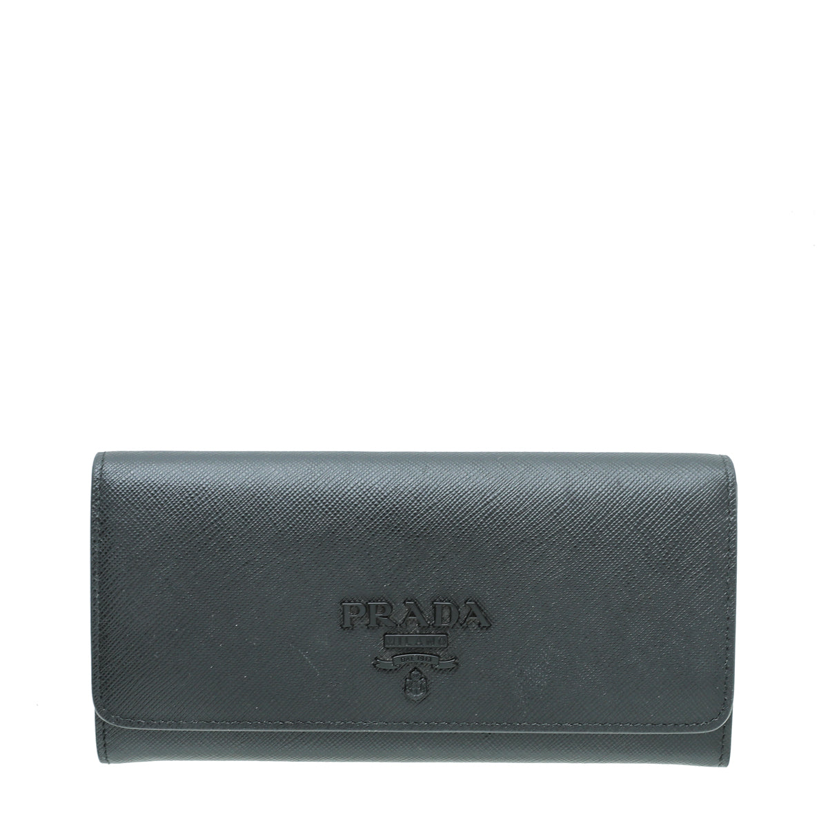 Prada Black Shine Monochrome Large Wallet-Prada-THE CLOSET