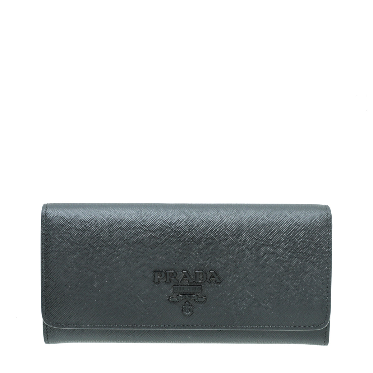 Prada Black Shine Monochrome Large Wallet