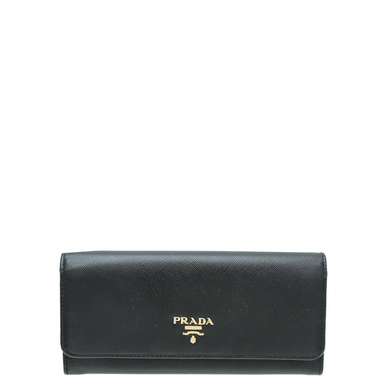 Prada Black Large Long Wallet