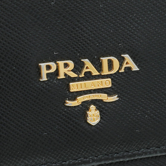 Prada Black Large Long Wallet