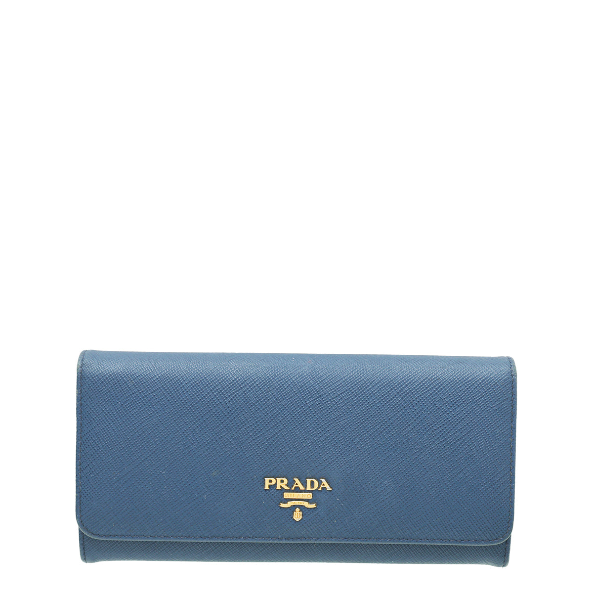 Prada Blue Flap Long Wallet